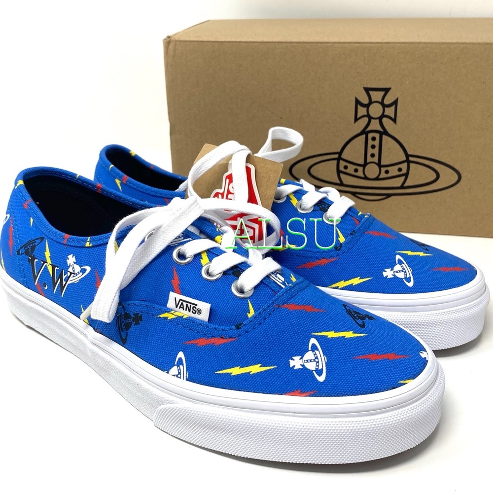 Vans Blue Lightning & Orb Print Sneakers